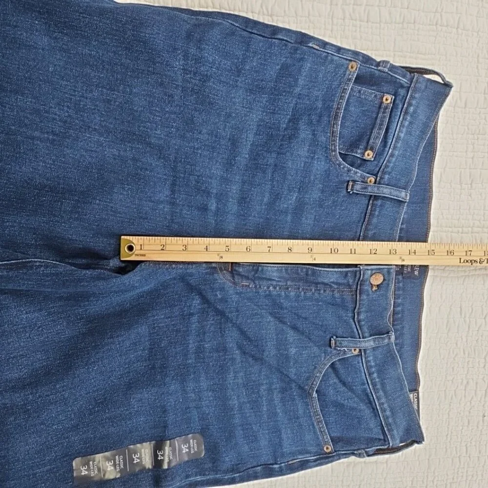 J. Crew Classic Wide-Leg Jeans Women's 34 (W37 x L30) Dark Wash NEW NWT Stretch - Picture 5 of 16